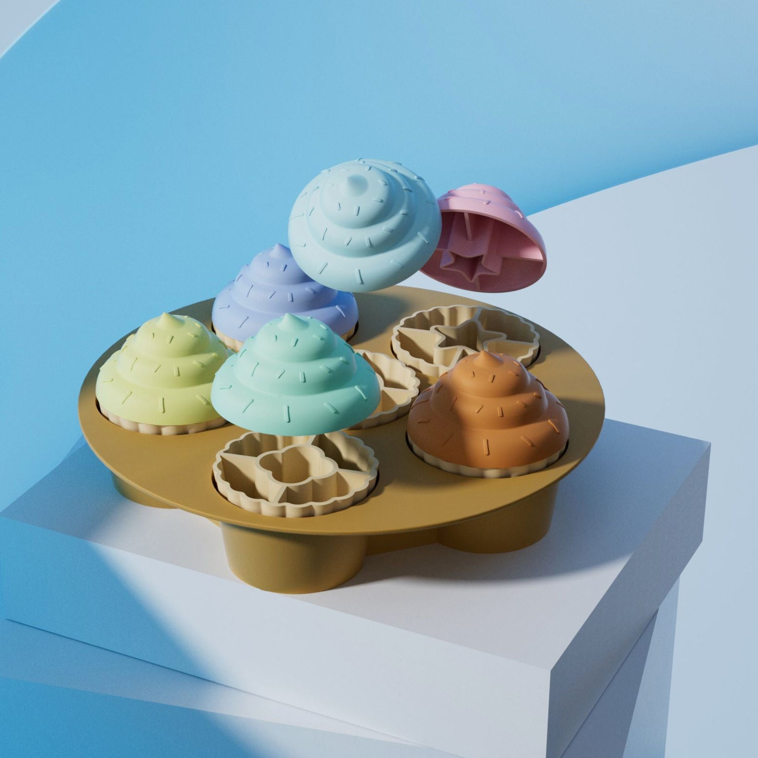 Foytined Sweet Treats: The Ultimate Silicone Cupcake Play Set for Little Explorers